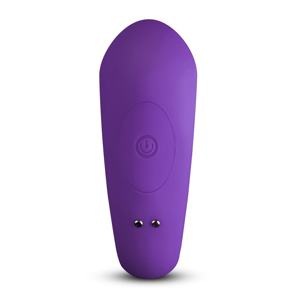 10 Speeds Purple Remote Control Rechargeable Clitoral and Couple Vibrator with Sucking Function