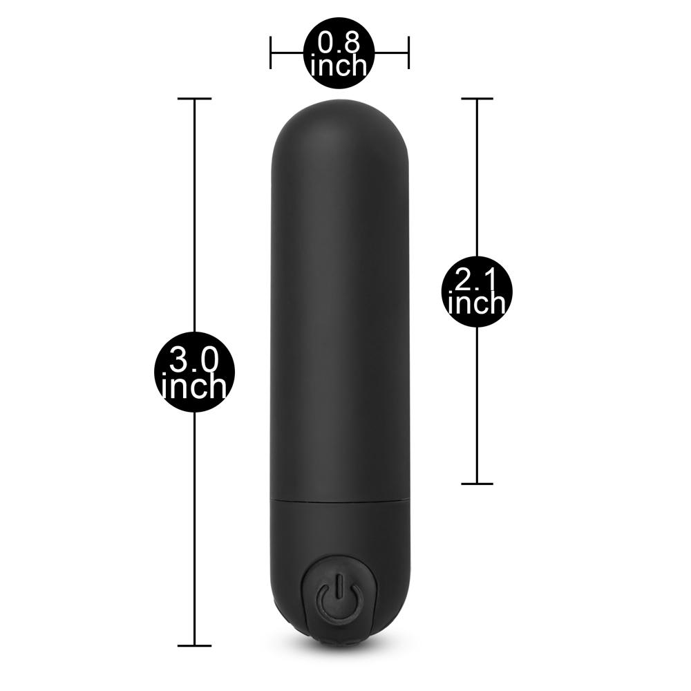 10 Speeds Rechargeable Remote Control Black Color Vibrating Bullet