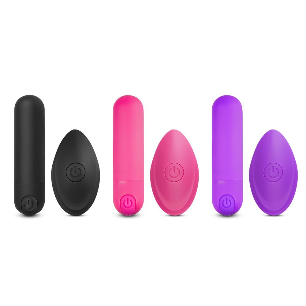 10 Speeds Rechargeable Remote Control Pink Color Vibrating Bullet