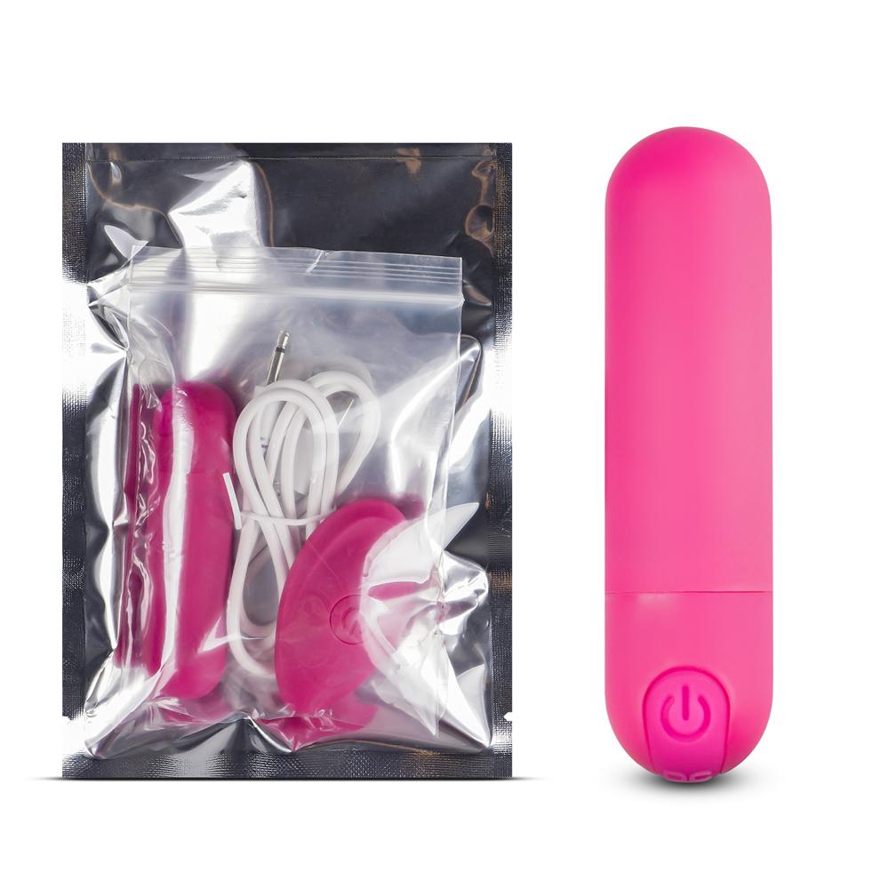 10 Speeds Rechargeable Remote Control Pink Color Vibrating Bullet