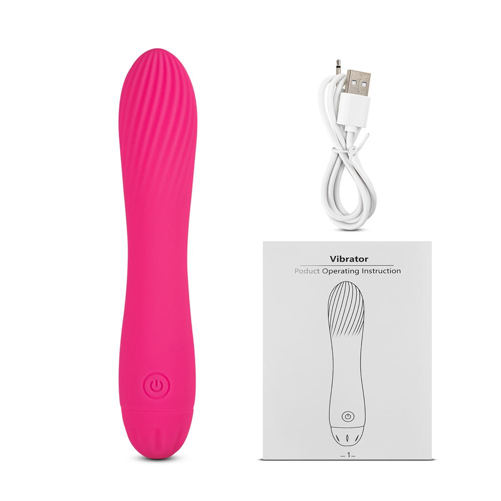 10 Speeds Rechargeable Silicone Pink Color Classic Vibrator