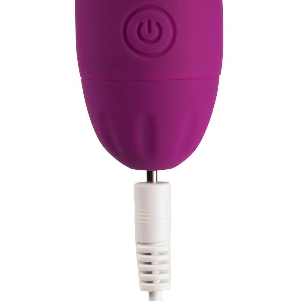 10 Speeds Rechargeable Silicone Purple Color Classic Vibrator