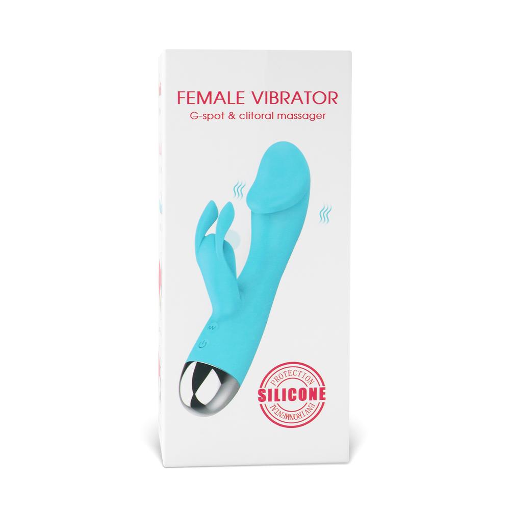 10 Speeds Red Color Rechargeable Silicone Rabbit Vibrator