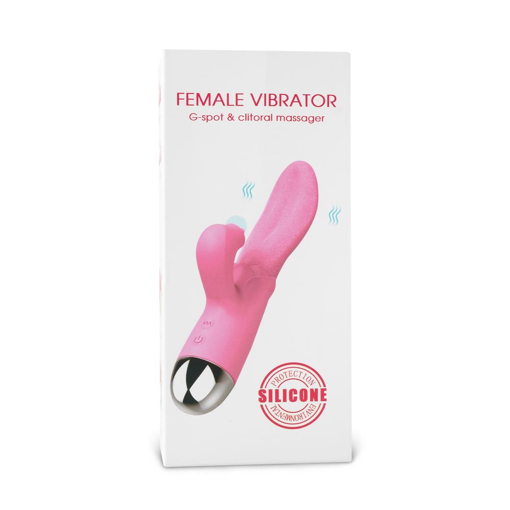 10 Speeds Red Color Rechargeable Silicone Vibrating Tongue