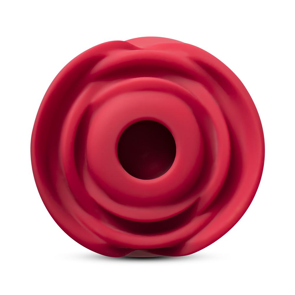 10 Speeds Red Color Silicone Clitoral Sucking Rose with G-Spot Vibrator