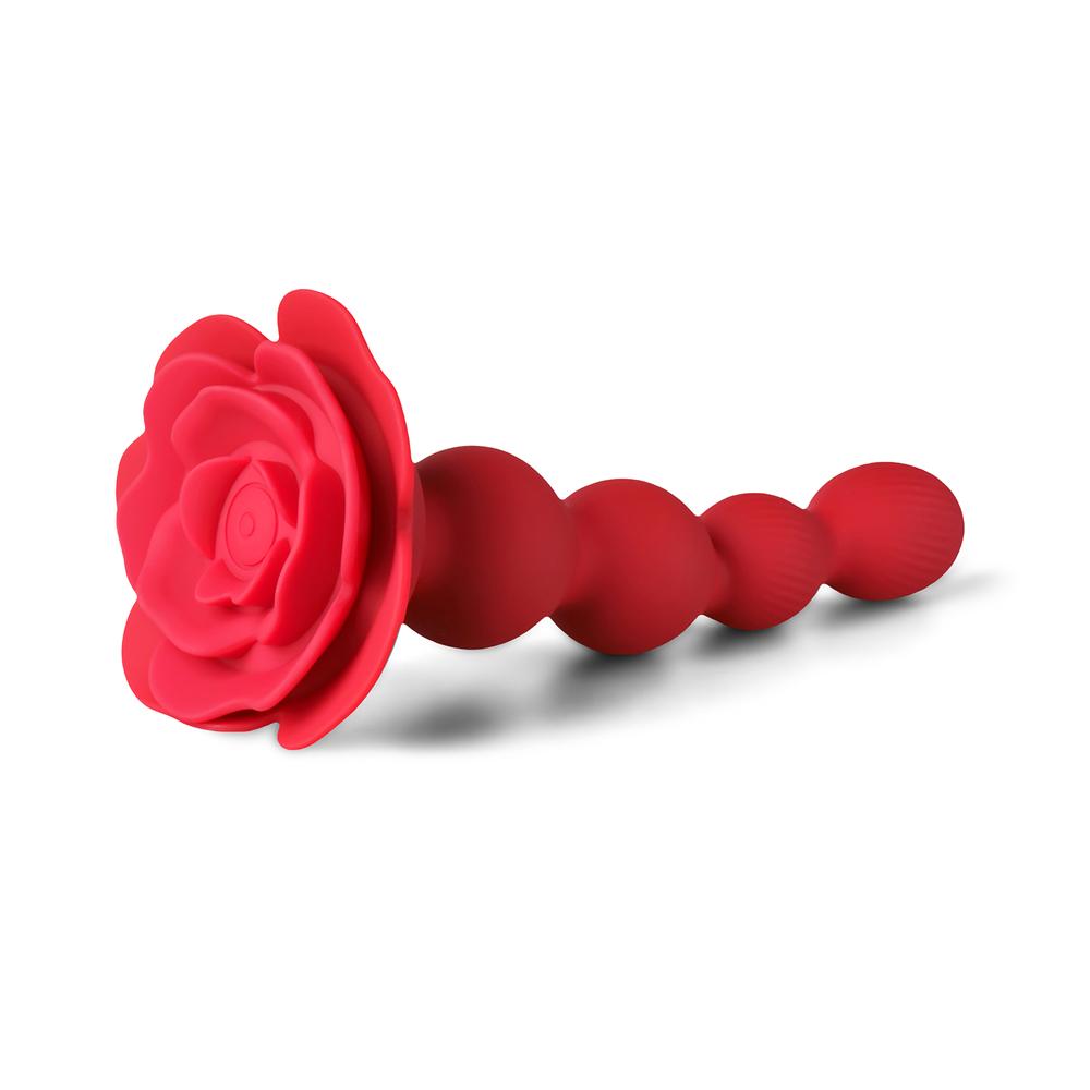 10 Speeds Red Color Silicone Vibrating and Rotating Anal Beads