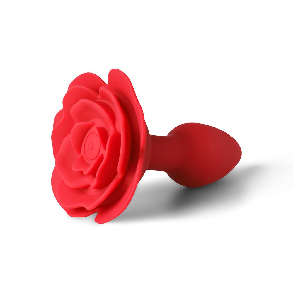 10 Speeds Red Color Silicone Vibrating and Rotating Anal Plug