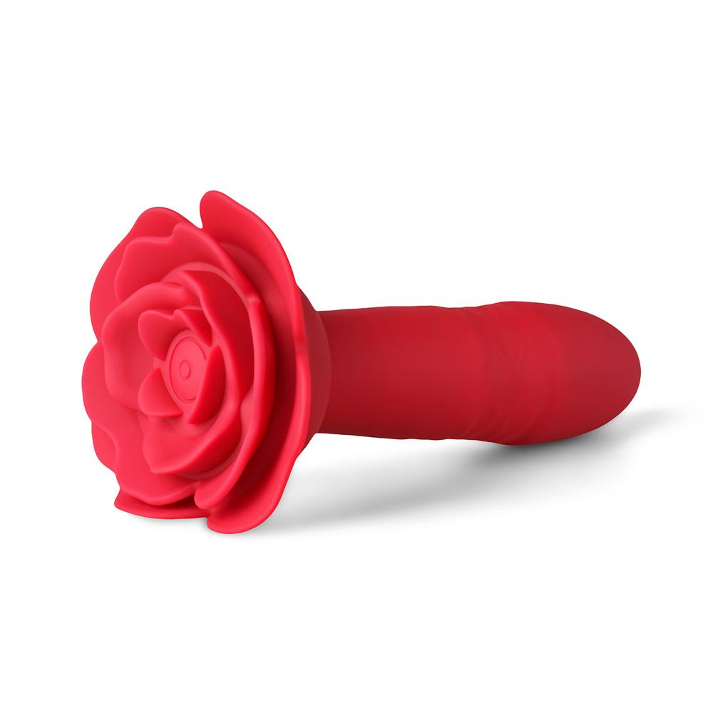 10 Speeds Red Color Silicone Vibrating and Thrusting Ana Toy