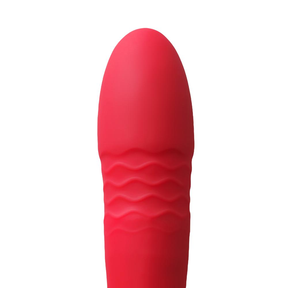 10 Speeds Red Color Silicone Vibrating and Thrusting Ana Toy