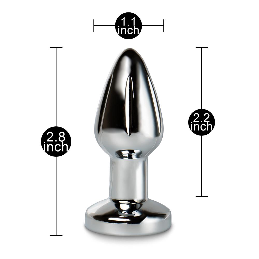 10 Speeds Remote Control Metal Vibrating Butt Plug ( 2.8