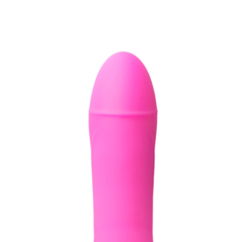 10 Speeds Remote Control Silicone Vibrator with 3 Modes Thrusting Function and Base