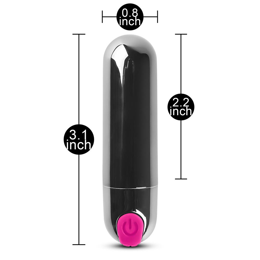 10 Speeds Silver Color USB Recharging Vibrating Bullet