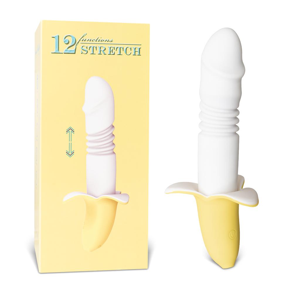 12-Speed Banana Silicone Thrusting Vibrator