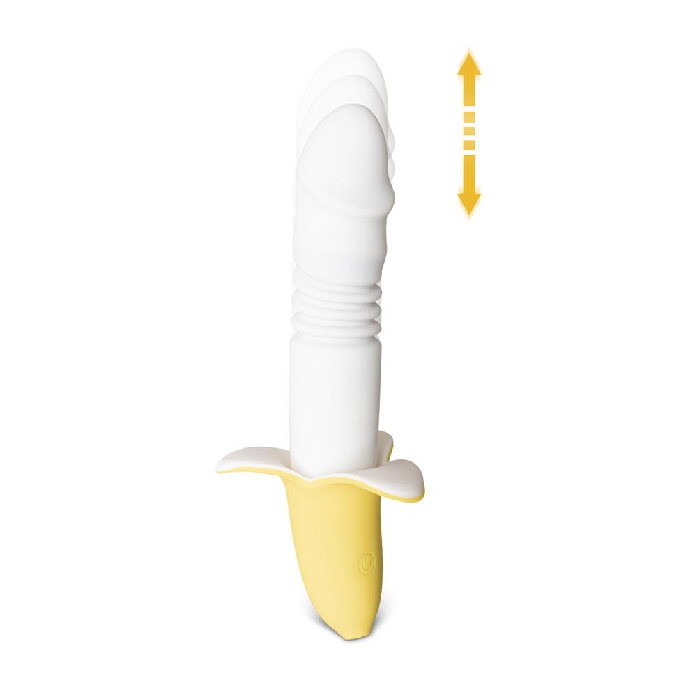 12-Speed Banana Silicone Thrusting Vibrator