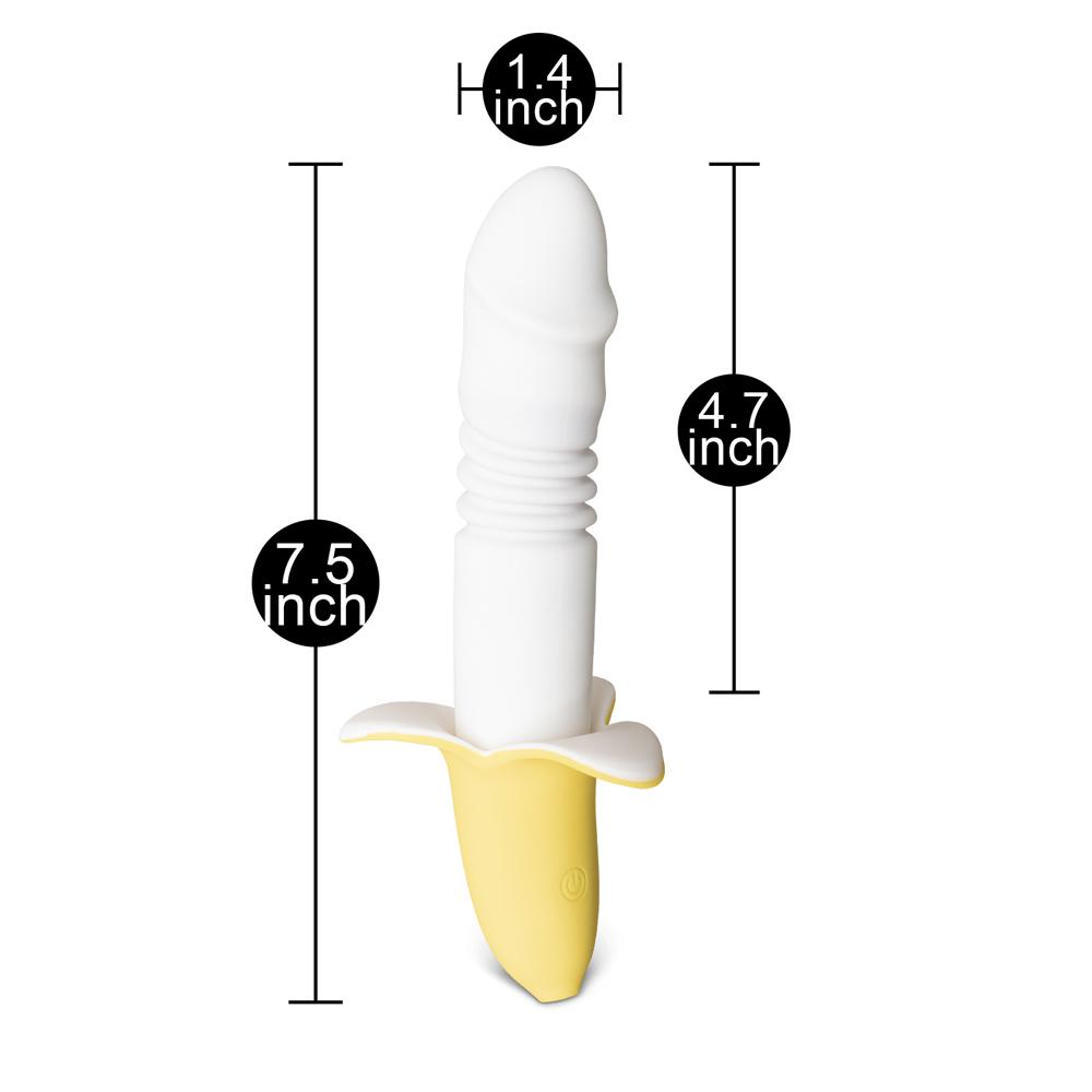 12-Speed Banana Silicone Thrusting Vibrator