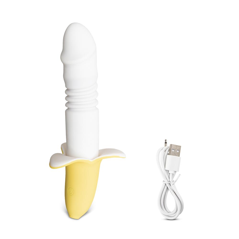 12-Speed Banana Silicone Thrusting Vibrator