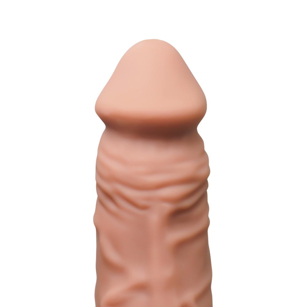 12-Speed Brown Wearable Strap-On with Vibrating Dildo