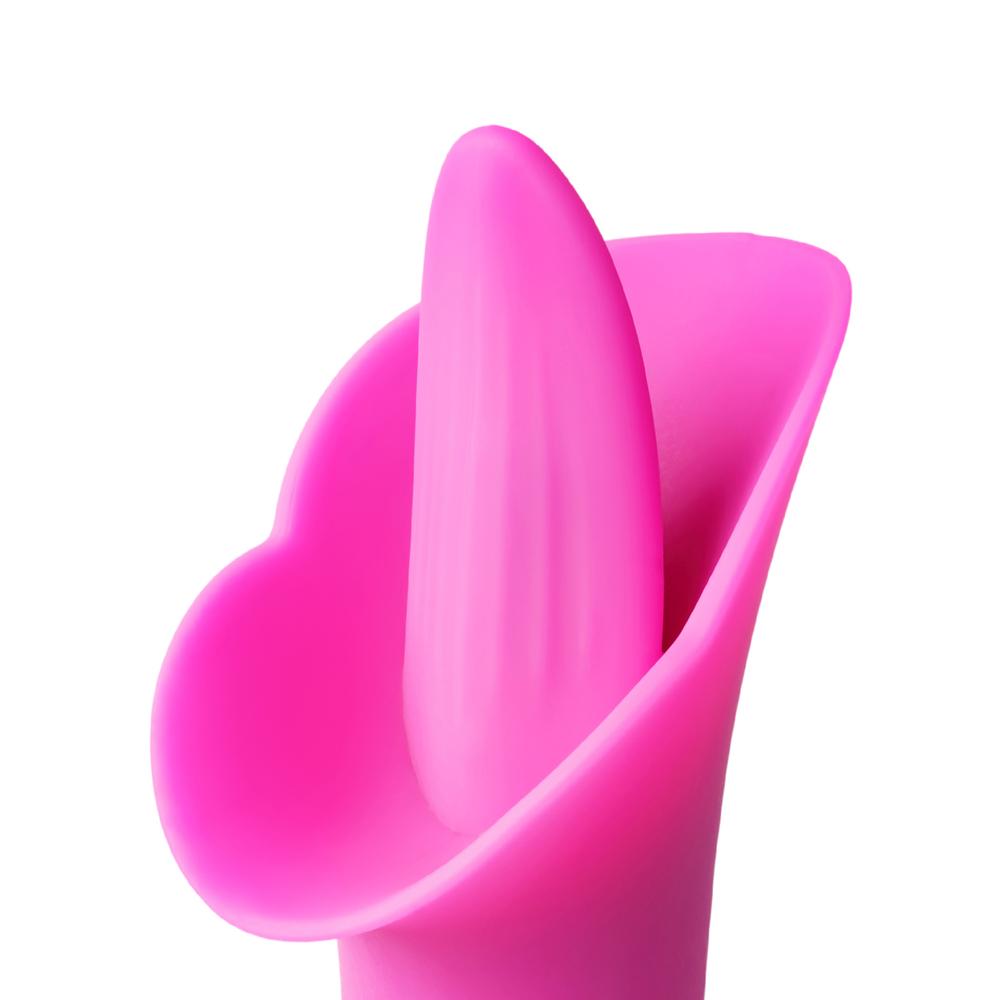 12-Speed Magenta Color Rechargeable Silicone Vibrating Tongue