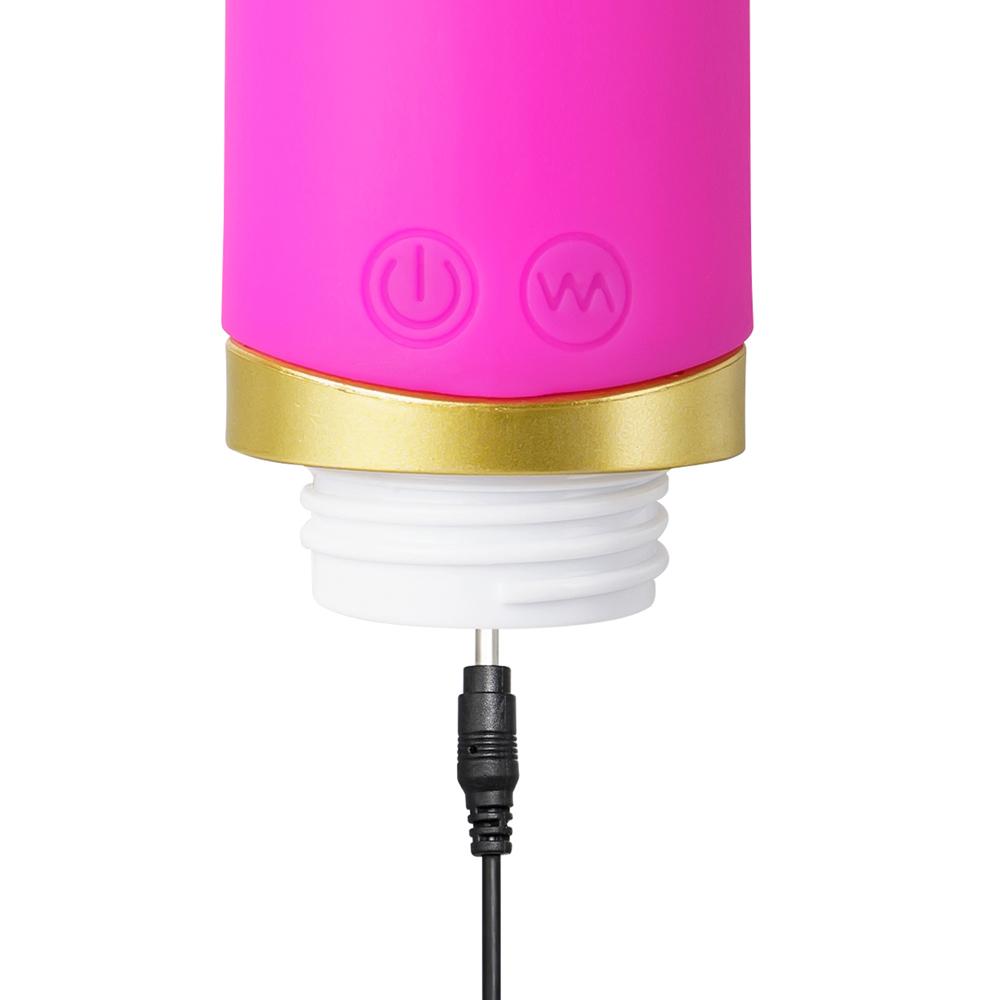 12-Speed Magenta Color Rechargeable Silicone Vibrating Tongue