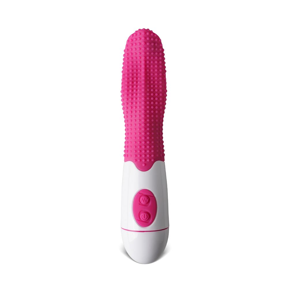 12-Speed Magenta Color Silicone Tongue Vibrator