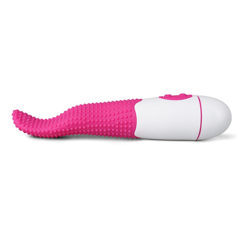 12-Speed Magenta Color Silicone Tongue Vibrator