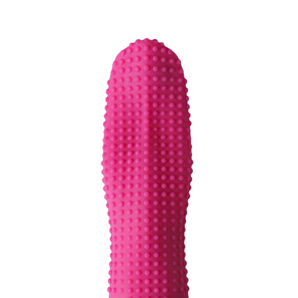 12-Speed Magenta Color Silicone Tongue Vibrator