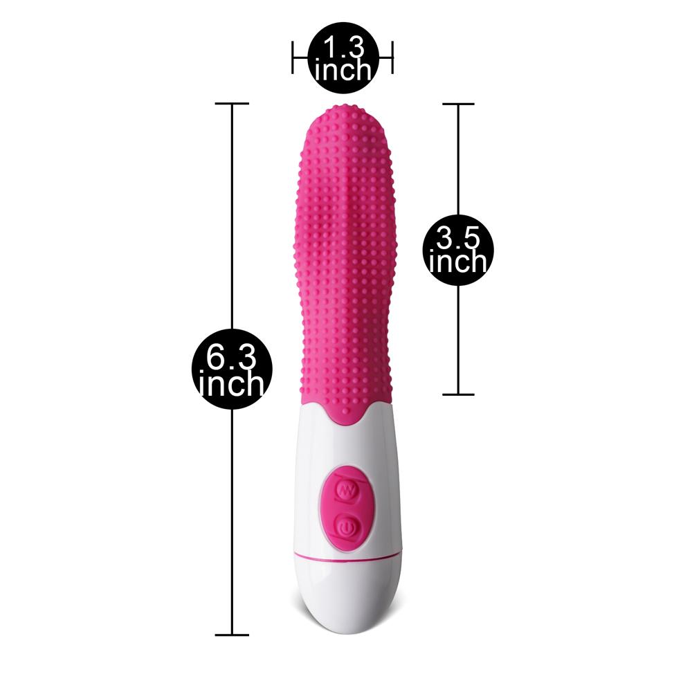 12-Speed Magenta Color Silicone Tongue Vibrator