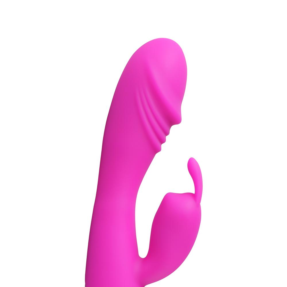 12-Speed Pink Color Silicone Rabbit Vibrator