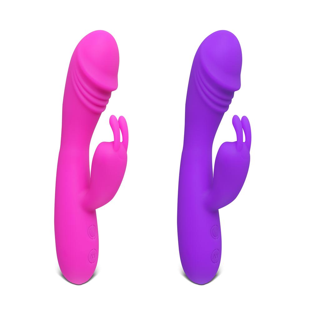 12-Speed Pink Color Silicone Rabbit Vibrator