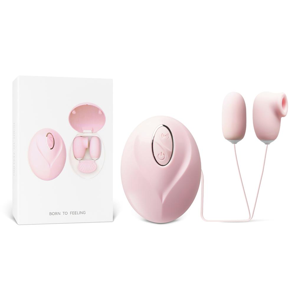 12-Speed Pink Rechargeable Vibrating & Sucking Egg