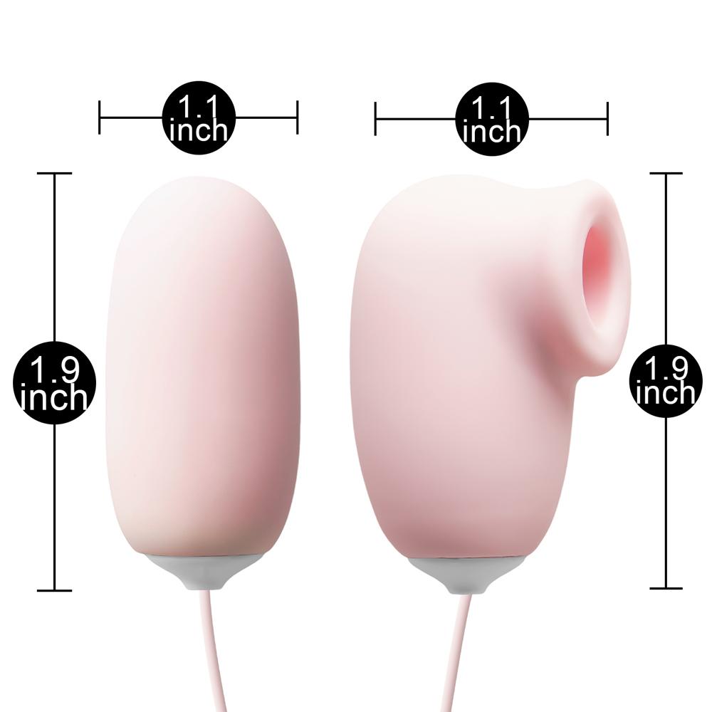 12-Speed Pink Rechargeable Vibrating & Sucking Egg