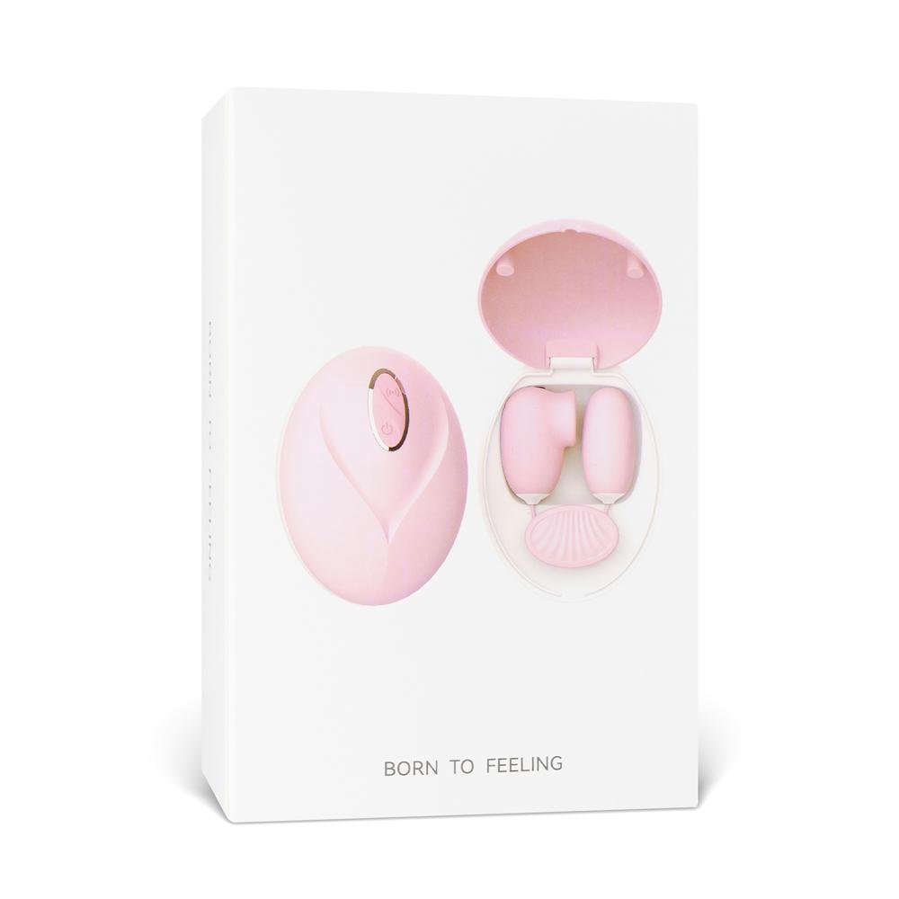 12-Speed Pink Rechargeable Vibrating & Sucking Egg