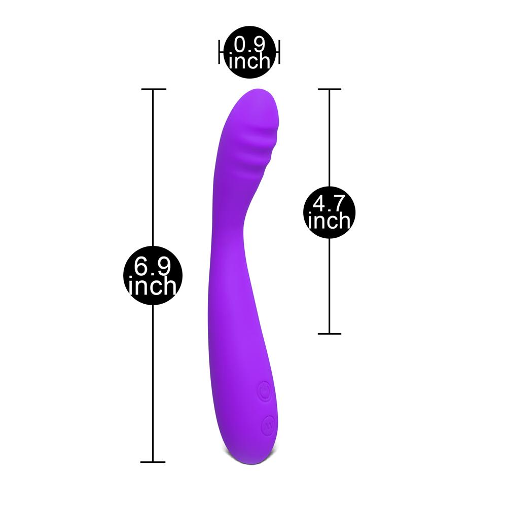 12-Speed Purple Color Silicone Classic G-Spot Vibrator