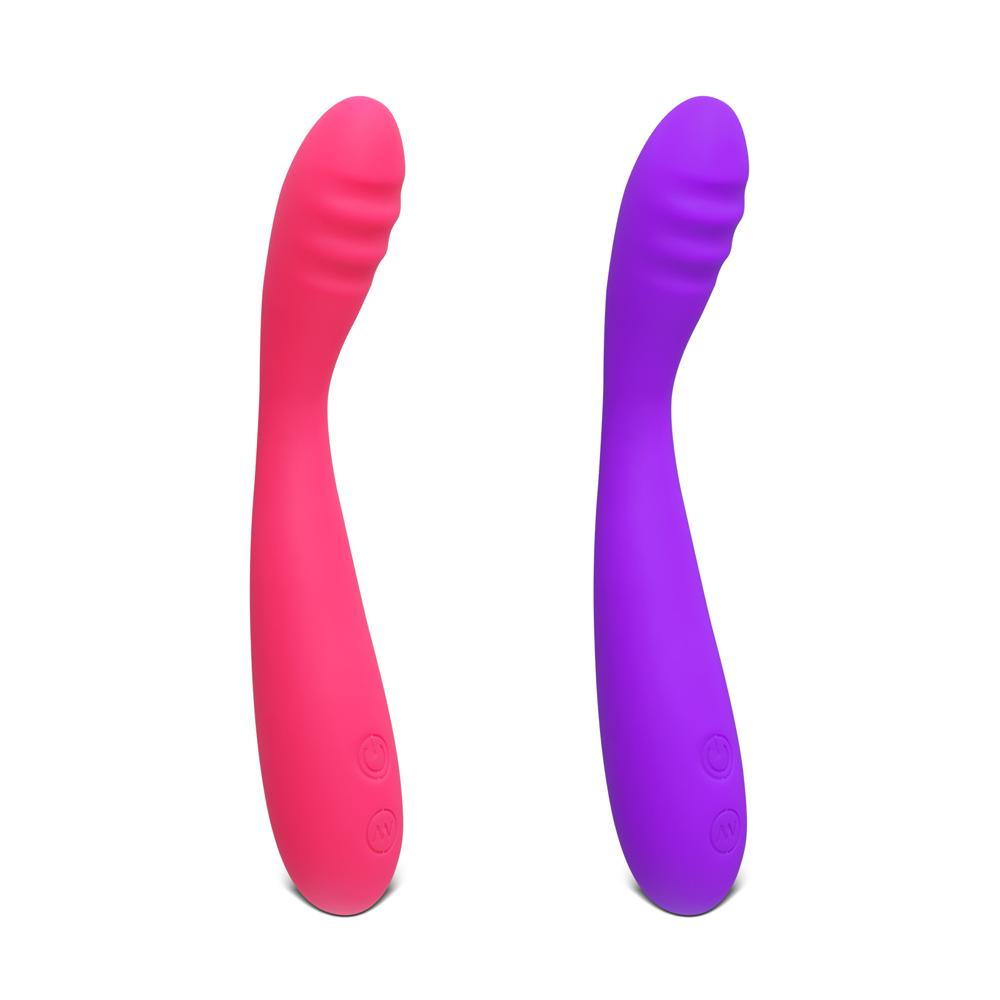 12-Speed Purple Color Silicone Classic G-Spot Vibrator