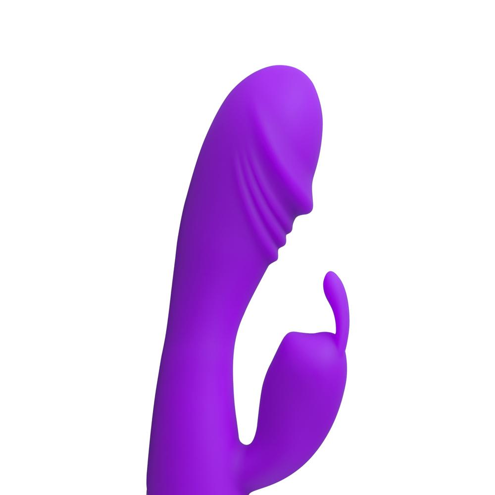 12-Speed Purple Color Silicone Rabbit Vibrator