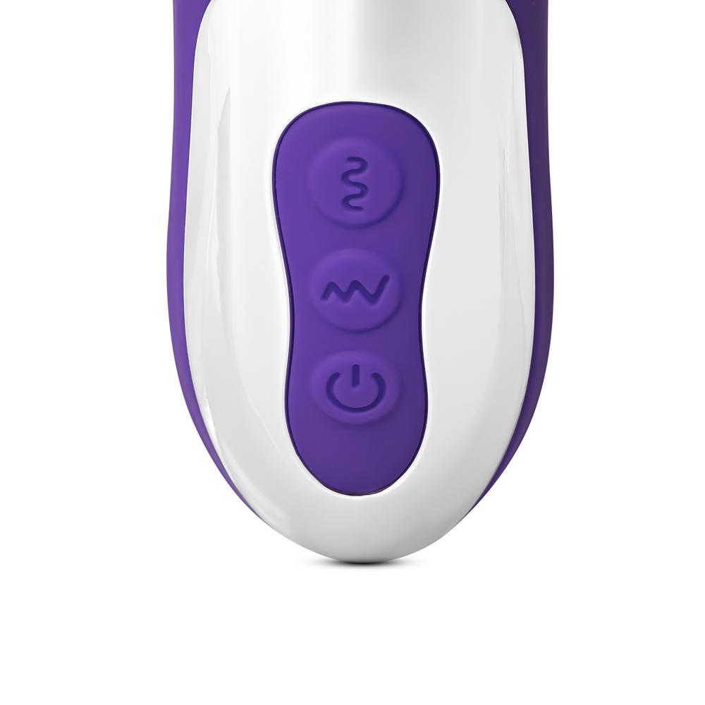 12-Speed Purple Color Silicone Thrusting Vibrator with Heating Function