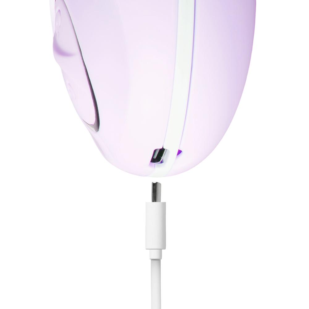 12-Speed Purple Rechargeable Vibrating Egg with Tongue-Licking Feature