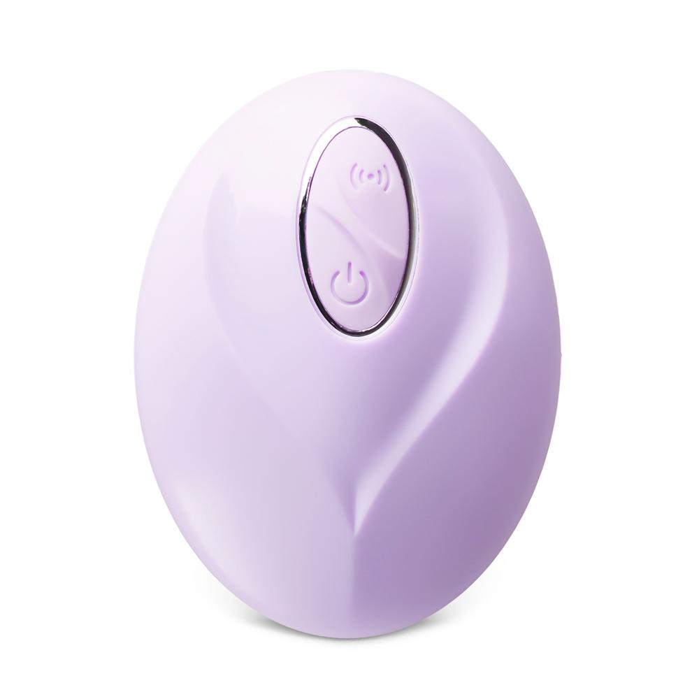 12-Speed Purple Rechargeable Vibrating Egg with Tongue-Licking Feature