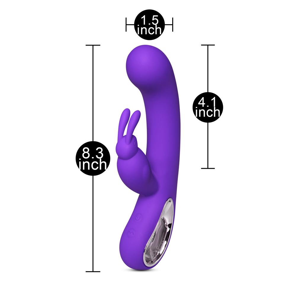 12-Speed Purple Silicone Rabbit Vibrator