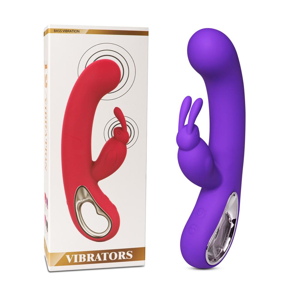 12-Speed Purple Silicone Rabbit Vibrator