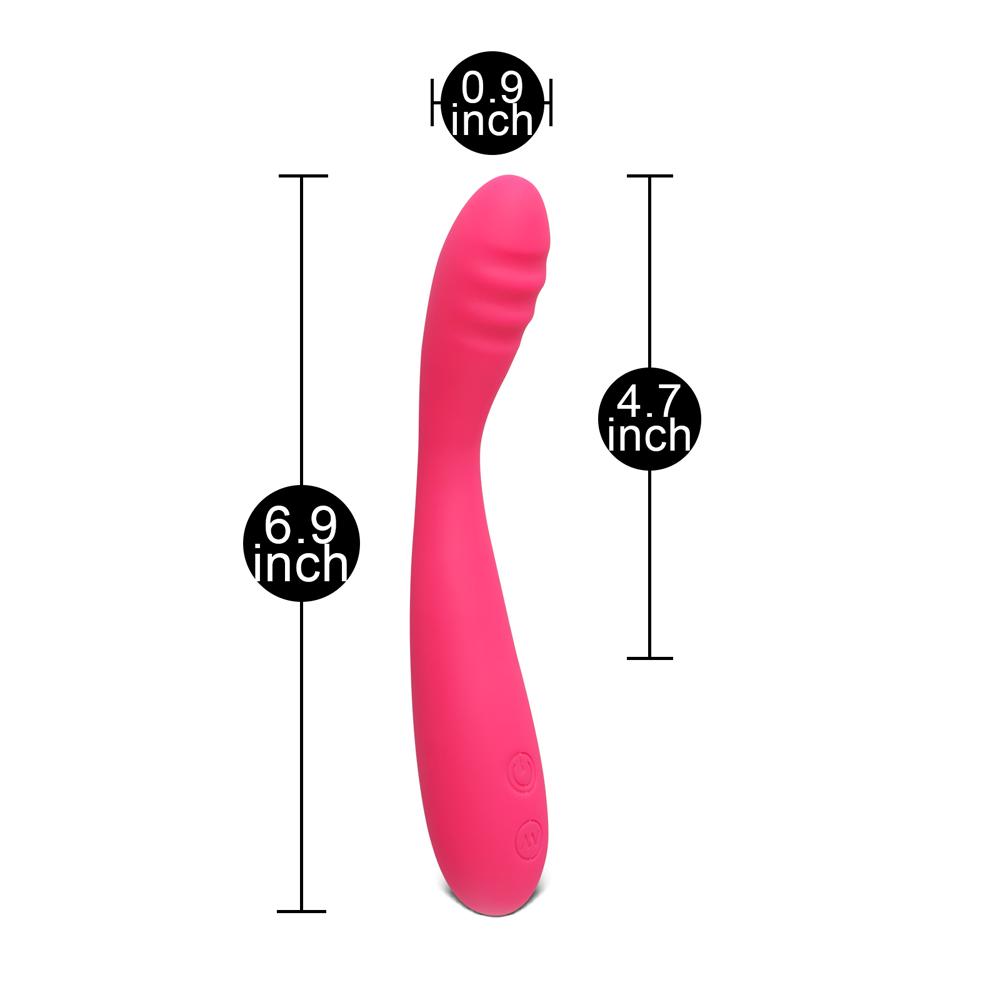 12-Speed Red Color Silicone Classic G-Spot Vibrator