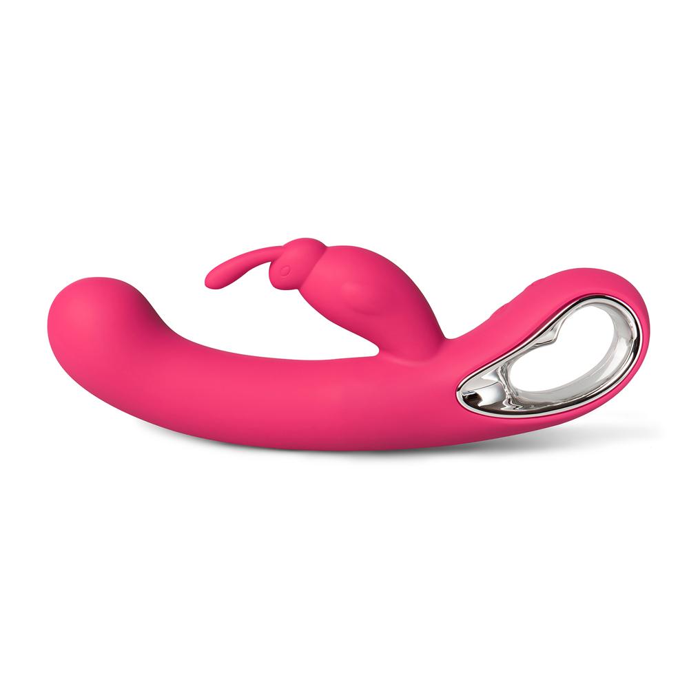 12-Speed Red Color Silicone Rabbit Vibrator