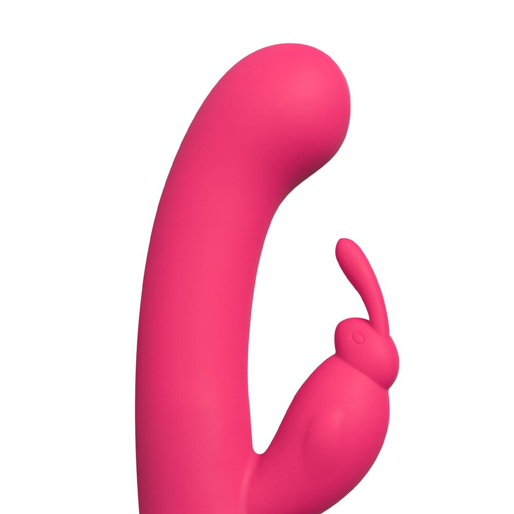 12-Speed Red Color Silicone Rabbit Vibrator