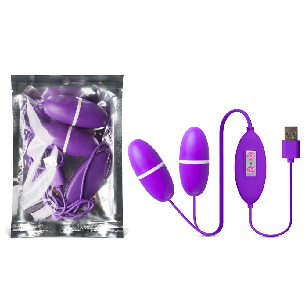 12-Speed USB Power Purple Color Dual Vibrating Egg