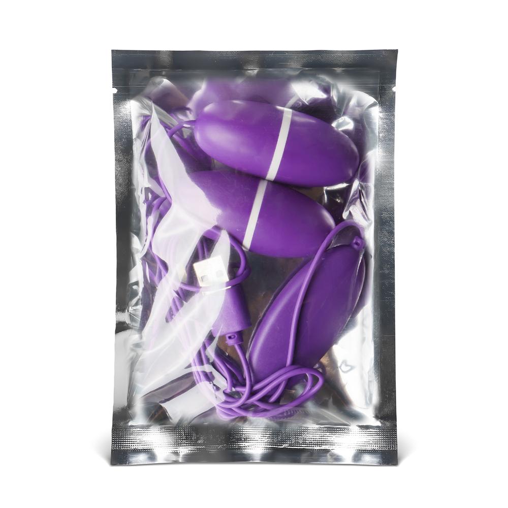 12-Speed USB Power Purple Color Dual Vibrating Egg