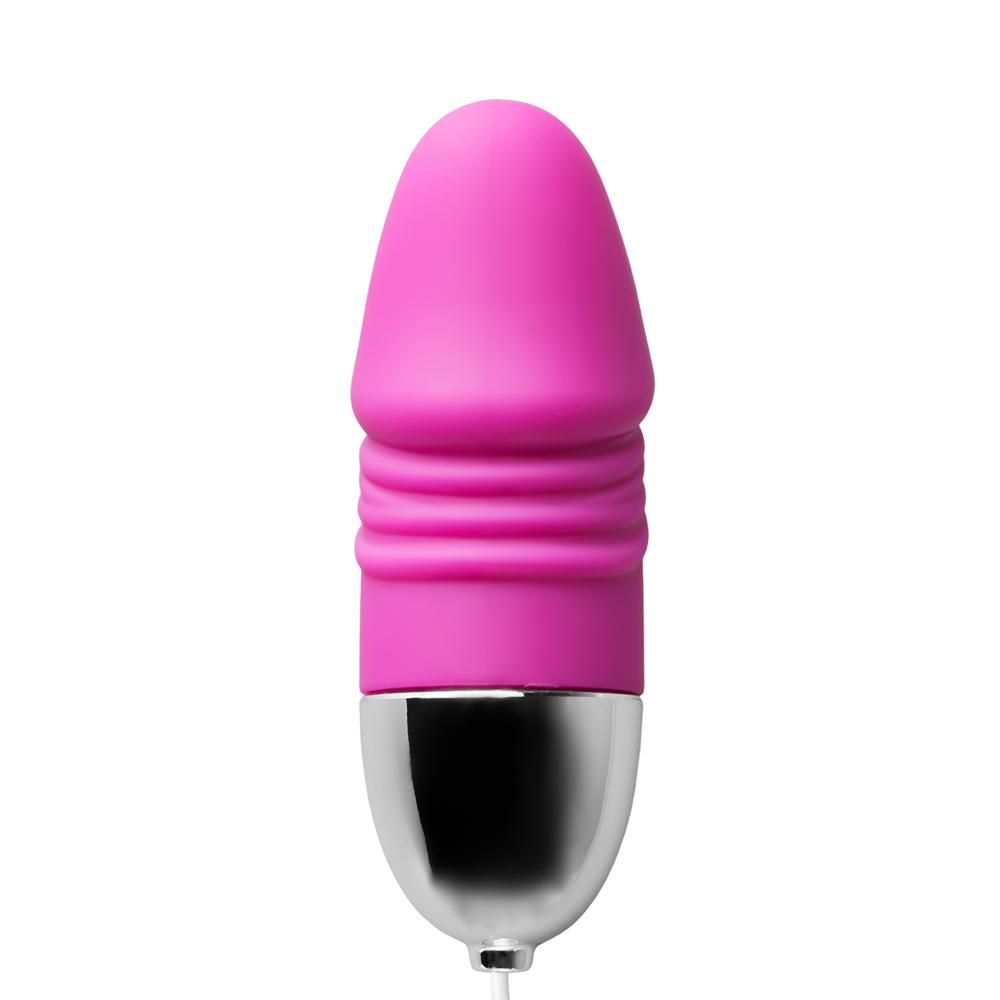 12 Speeds Magenta Color Penis Shape Vibrator and Tongue Vibrator