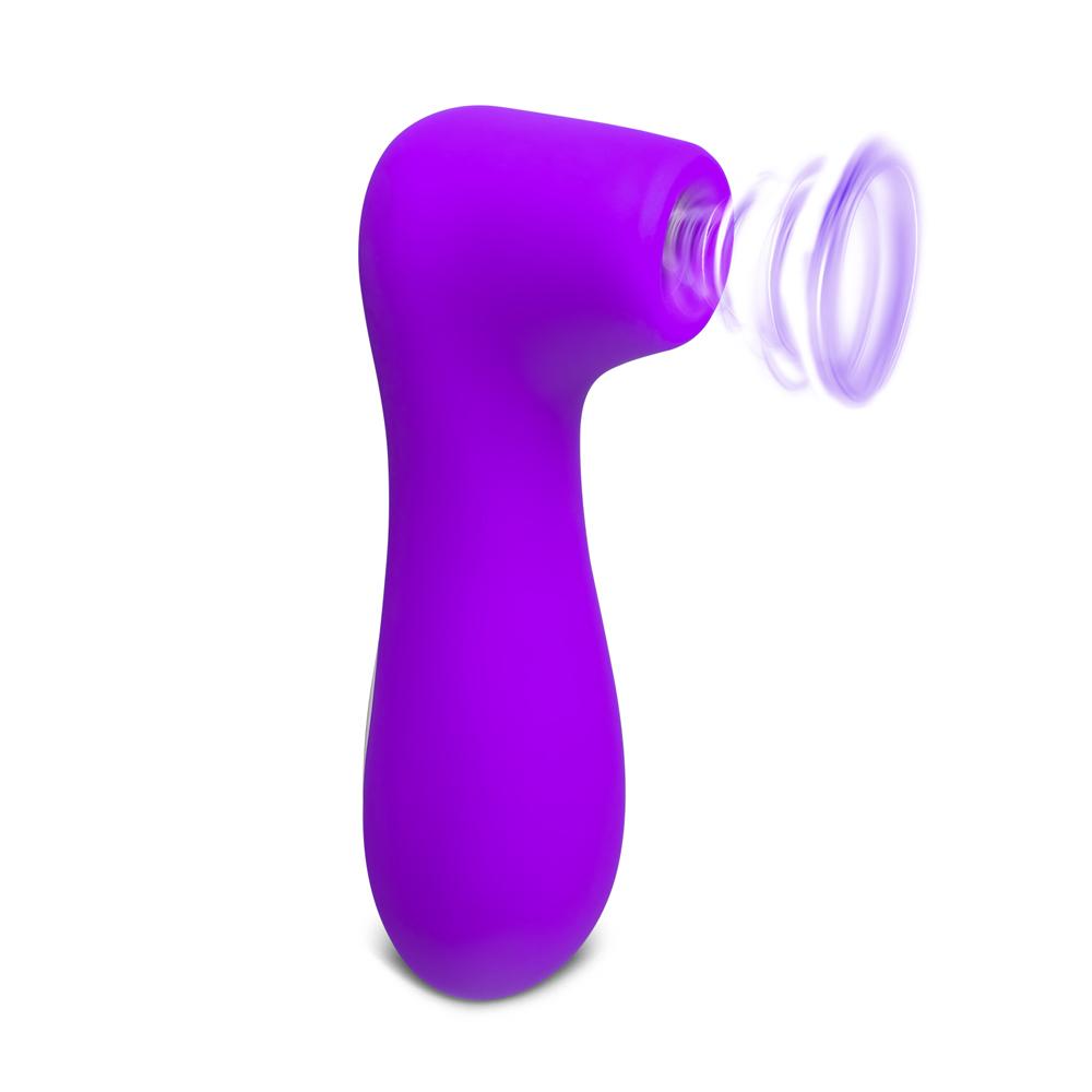 12 Speeds Purple Color Silicone Rechargeable Clitoral Stimulator