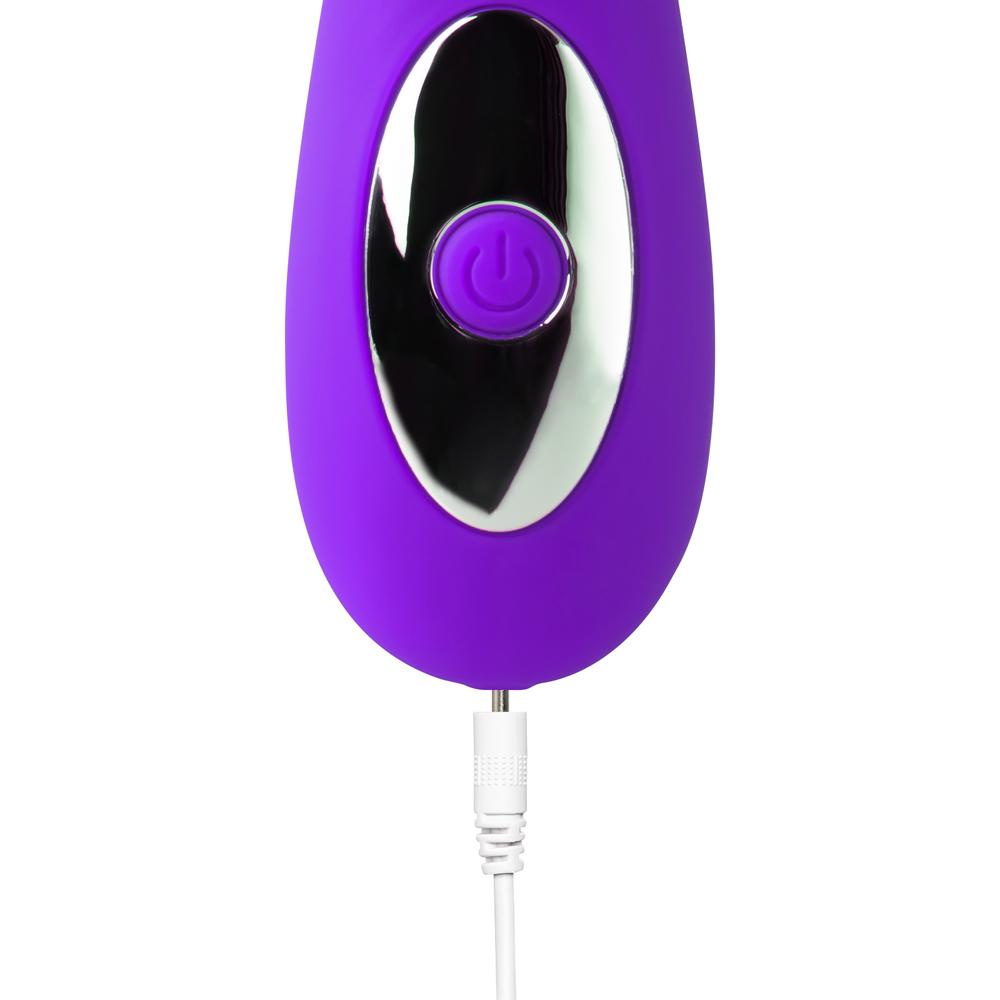 12 Speeds Purple Color Silicone Rechargeable Clitoral Stimulator