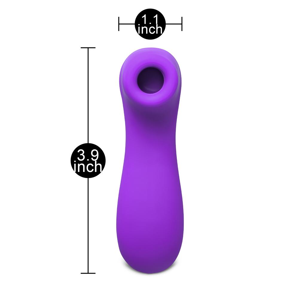 12 Speeds Purple Color Silicone Rechargeable Clitoral Stimulator