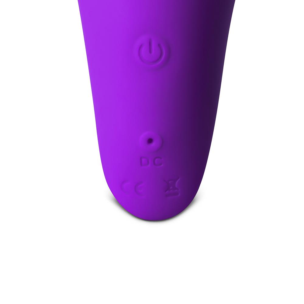 12 Speeds Purple Color Silicone Rechargeable Vibrator with Tongue